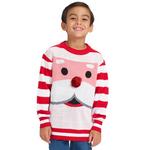 Kids' Tipsy Elves Santa's Close Up Ugly Christmas Pullover Sweater - Thumbnail 1 of 2