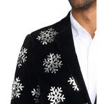 Men's Tipsy Elves Sequined Snowflake Velvet Blazer - Thumbnail 3 of 3