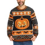 Men's Tipsy Elves Pumpkin Light Up Pullover Sweater - Thumbnail 1 of 2
