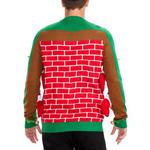 Men's Tipsy Elves Festive Fireplace Light Up Ugly Christmas Pullover Sweater - Thumbnail 2 of 4