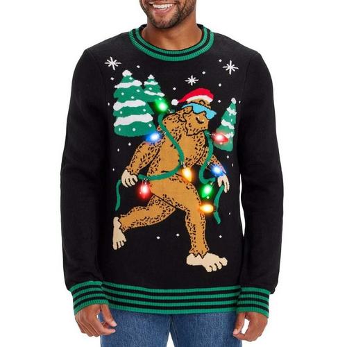 Men's Tipsy Elves Lit Legend Light Up Ugly Christmas Pullover Sweater - Primary Image