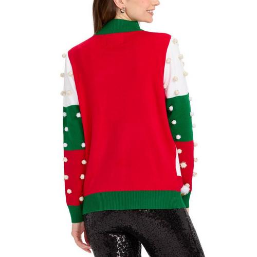 Women's Tipsy Elves Merry and Bright Mock Neck Pullover Sweater - Primary Image