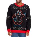 Men's Tipsy Elves Ho Ho Hello Light Up Ugly Christmas Pullover Sweater - Thumbnail 1 of 2