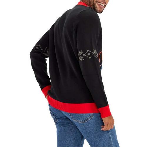 Men's Tipsy Elves Ho Ho Hello Light Up Ugly Christmas Pullover Sweater - Primary Image