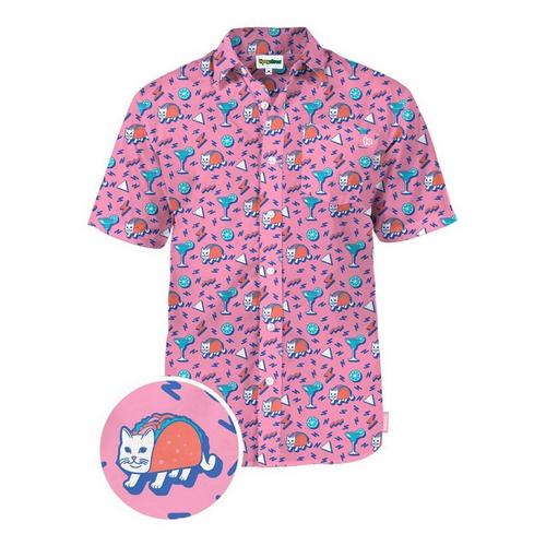 Men's Tipsy Elves Taco Gato Button Up Shirt - Primary Image