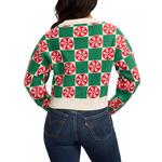Women's Tipsy Elves Cozy Knit Checkered V-Neck Pullover Sweater - Thumbnail 2 of 3