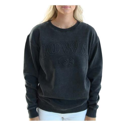 Gameday Social Women's Iowa Hawkeyes Easly Embossed Crew - Primary Image