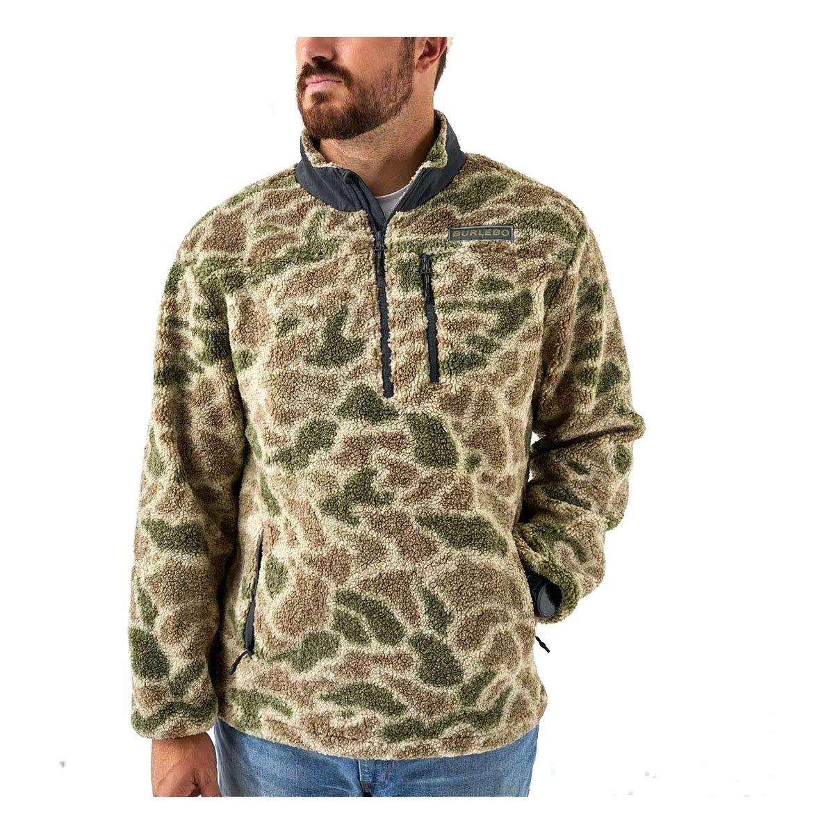 Men's BURLEBO Sherpa Long Sleeve 1/4 Zip - BURLEBO