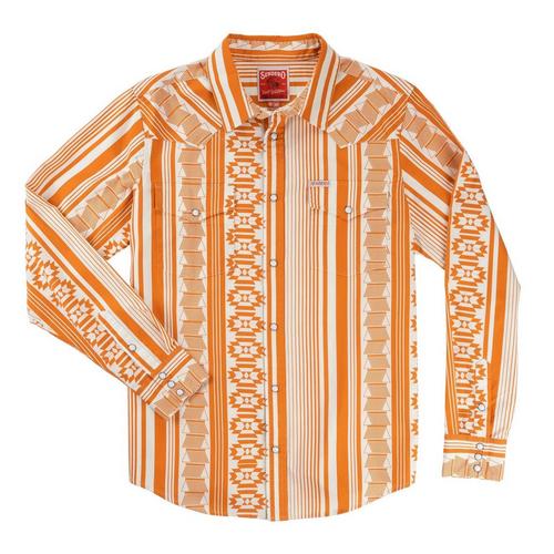 Men's Sendero Provisions Co. WhatABurger The Wyatt Pearl Snap Long Sleeve Button Up Shirt - Primary Image