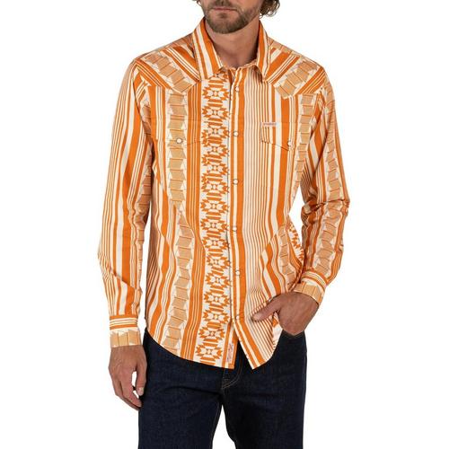 Men's Sendero Provisions Co. WhatABurger The Wyatt Pearl Snap Long Sleeve Button Up Shirt - Primary Image