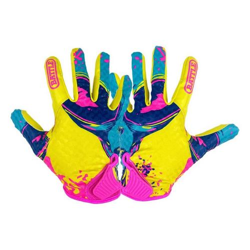Youth Battle "Alien" Cameleon Receiver Football Gloves - Primary Image