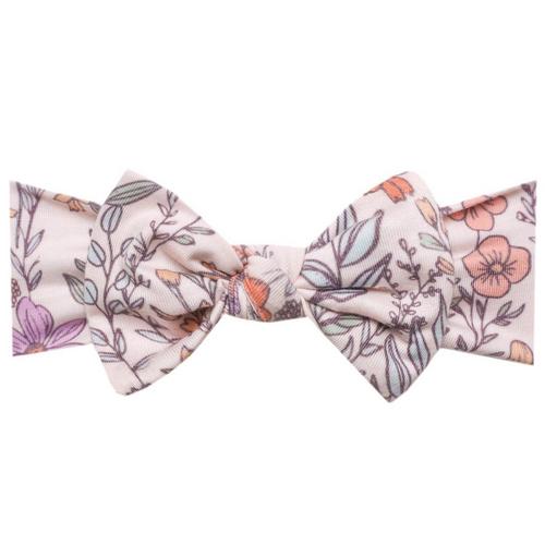 Baby Girls' Copper Pearl Knit Bow Bow Headband - Primary Image