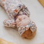 Baby Girls' Copper Pearl Knit Bow Bow Headband - Thumbnail 2 of 3