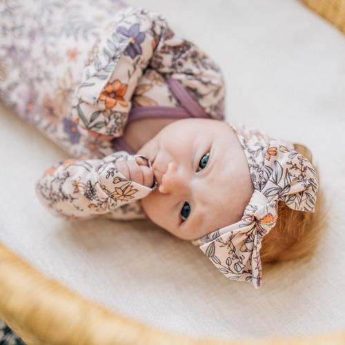 Baby Girls' Copper Pearl Knit Bow Bow Headband - Primary Image