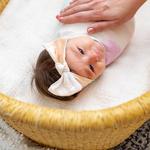 Baby Girls' Copper Pearl Knit Bow Headband - Thumbnail 2 of 3