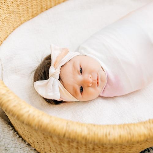 Baby Girls' Copper Pearl Knit Bow Headband - Primary Image