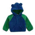 Baby Magnetic Me Sherpa Cb Raglan Henley Magnetic Hooded 1/4 Snap Fleece Pullover - Thumbnail 1 of 3