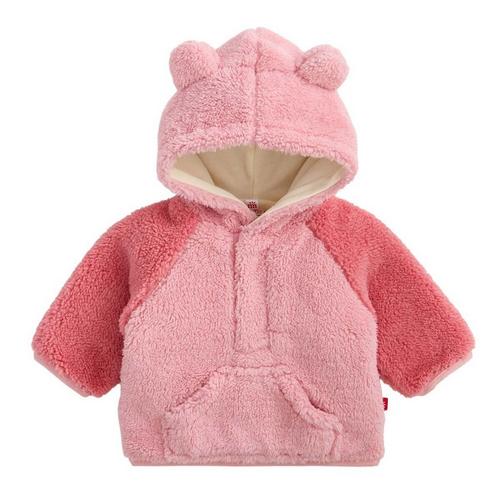 Baby Magnetic Me Sherpa Cb Raglan Henley Magnetic Hooded 1/4 Snap Fleece Pullover - Primary Image
