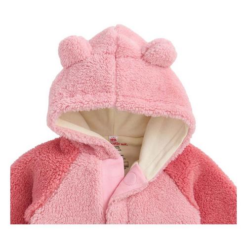 Baby Magnetic Me Sherpa Cb Raglan Henley Magnetic Hooded 1/4 Snap Fleece Pullover - Primary Image