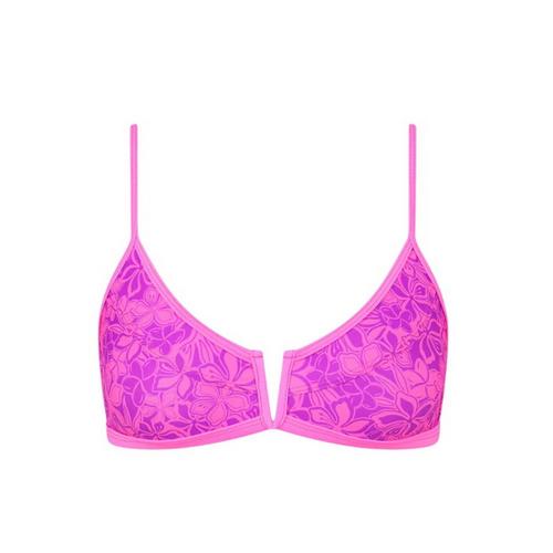 Women's Kulani Kinis Bind Slim V Crop Swim Bikini Top - Primary Image