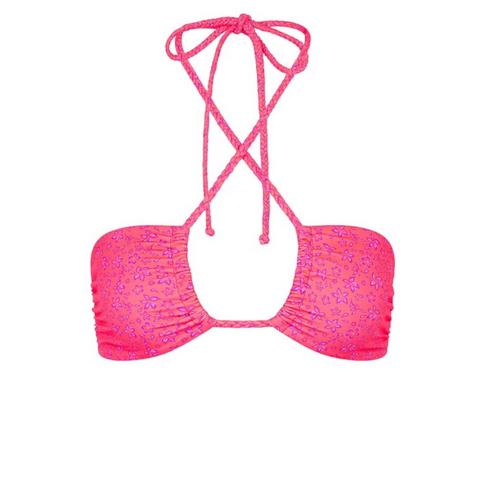 Women's Kulani Kinis Braided Tie Bandeau Swim Bikini Top - Primary Image