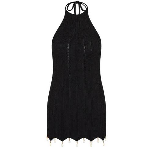 Women's Kulani Kinis Chevron Knit Halter Dress Swim Cover Up - Primary Image