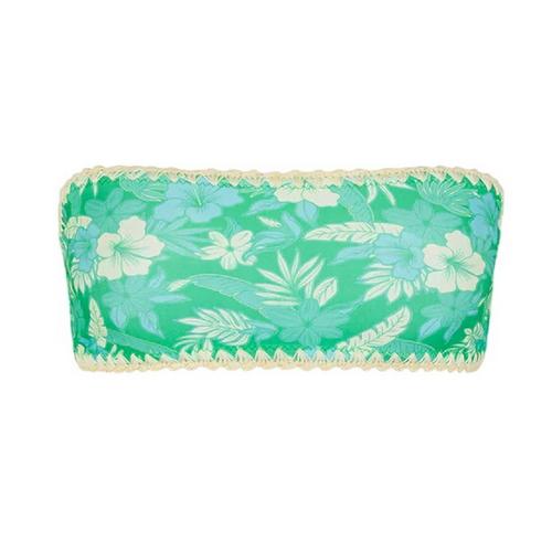 Women's Kulani Kinis Crochet Slim Bandeau Swim Bikini Top - Primary Image