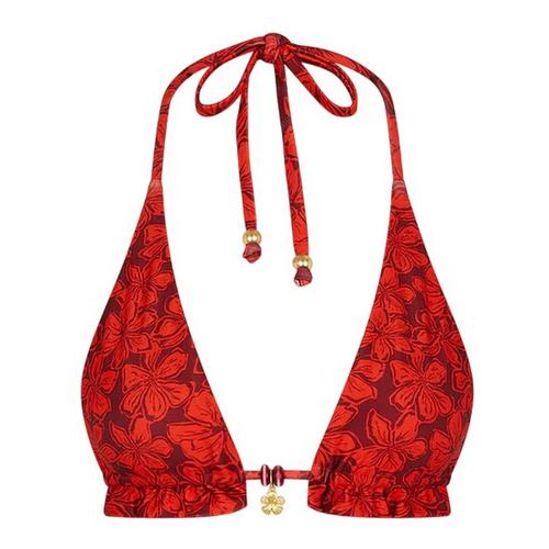 Women's Kulani Kinis Frill Halter Bralette Swim Bikini Top - Primary Image