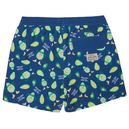 Men's Party Pants Guacs Out Happy Hour Swim Trunks - Primary Image