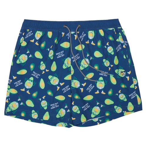 Men's Party Pants Guacs Out Happy Hour Swim Trunks - Primary Image