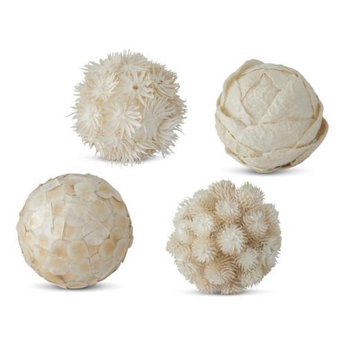 K&K Interiors 3.75in Cream Filler Ball (Styles May Vary) - Primary Image