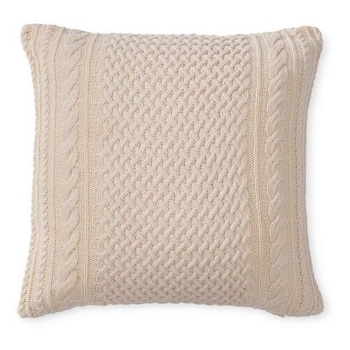 K&K Interiors 20 Inch Cable Knit Pillow - Primary Image