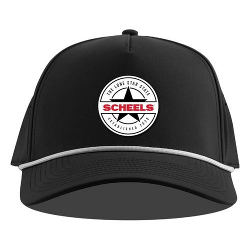 Branded Bills The Colony SCHEELS Curved 5-Panel Cirlce Patch Rope Snapback Hat - Primary Image