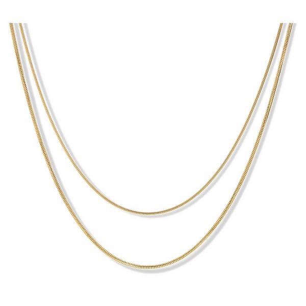 Marlyn Schiff Double Layer Snake Chain Necklace