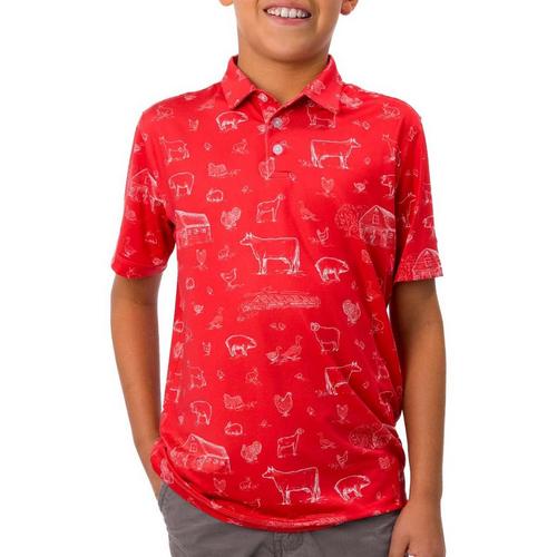 Kids' Waggle Golf Old MacDonald Polo - Primary Image