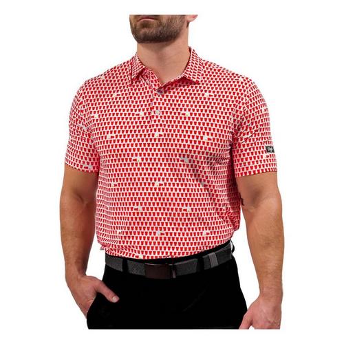 Men's Waggle Golf Provisions Print Polo - Primary Image