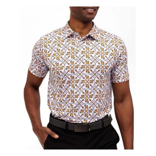 Men's Waggle Golf Provisions Print Polo - Primary Image