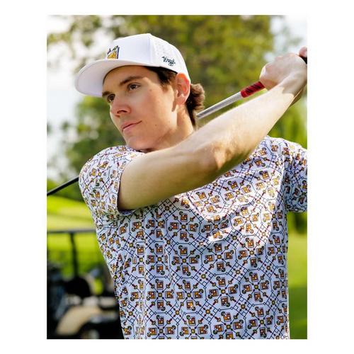 Men's Waggle Golf Provisions Print Polo - Primary Image