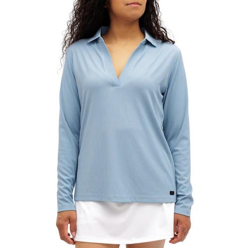 Women's Waggle Golf Ridgeline Long Sleeve Polo - Primary Image