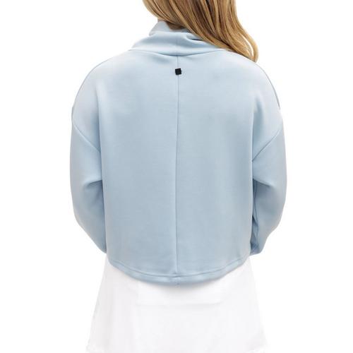 Women's Waggle Golf Plume Long Sleeve Mock Neck Oversized Shirt - Primary Image