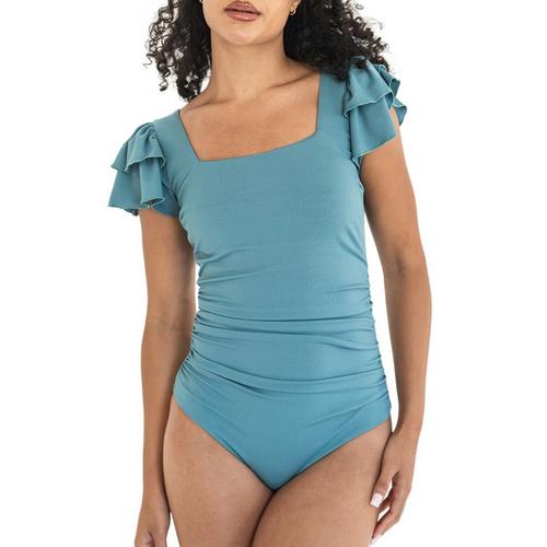 Women's Janela Bay Double Ruffle One Piece Swimsuit - Primary Image