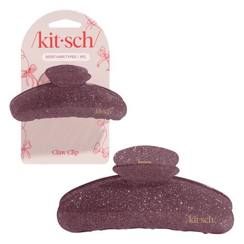 Kitsch Pink Glitter Hair Claw - Primary Image