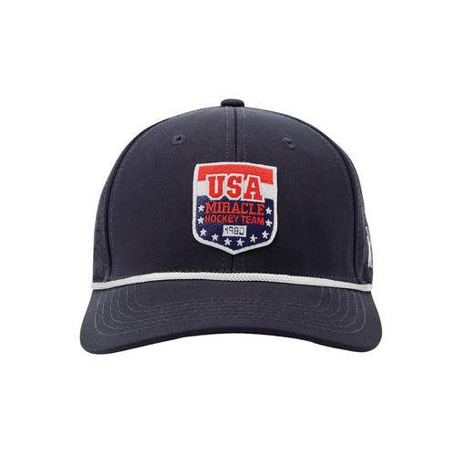 UNRL USA x 1980 Miracle Vintage Patch Vented Rope Hat Snapback Hat - Primary Image