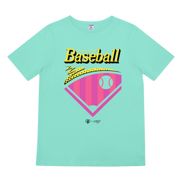 Boys' Baseball Lifestyle 101 x NERF Dart N' Dash T-Shirt Youth Medium Teal