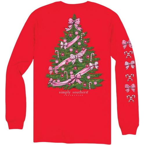 Kids' Simply Southern Christmas Tree Long Sleeve T-Shirt - Primary Image