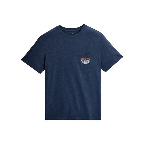Men's Free Fly Blue Edge Pocket T-Shirt - Primary Image