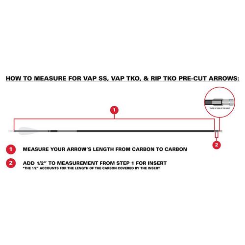 Victory VAP TKO Elite Pre-Cut Arrows w/AAE 2.6 Hybrid Vanes - Primary Image