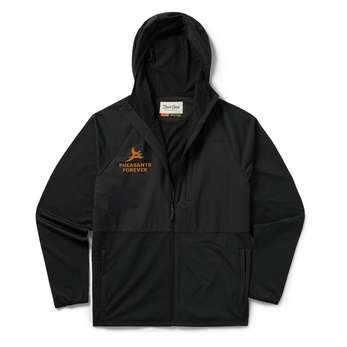 Men's Duck Camp Pheasants Forever Lightweight Grid Tech Fleece Full Zip - Duck Camp