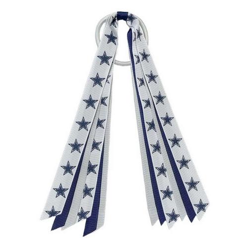 Usa Licensed Bows Dallas Cowboys Streamer Hair Pony - Primary Image