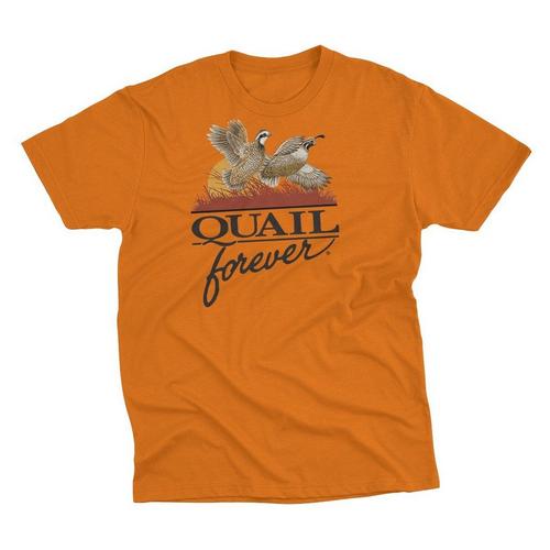 Men's Quail Forever Blaze Orange T-Shirt - Primary Image